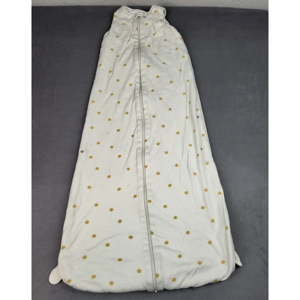 Mori Sleep Sack Baby 2 4Yr White Rayon Bamboo Full Zip AOP Sun‎ Design Light